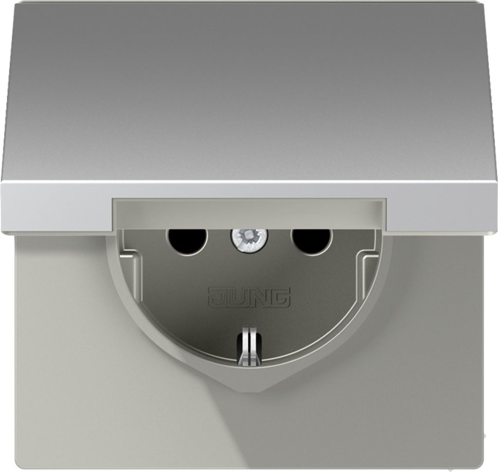 Jung AL1521KL SCHUKO Steckdose mit Klappdeckel Produktbild 