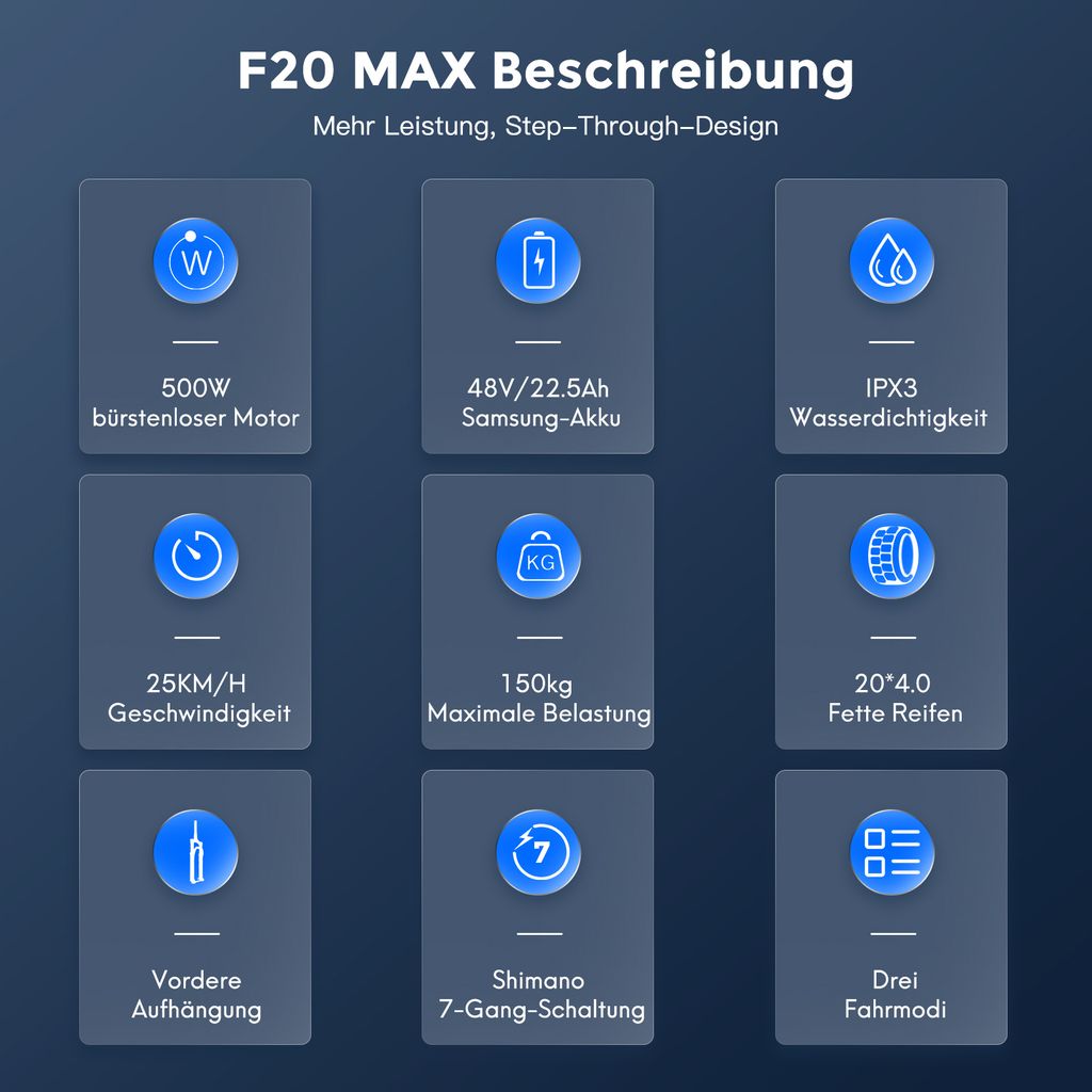 Fafrees F20 MAX Fatbike Ebike Klapprad 20 Zoll mit 48V 18AH Produktbild 9