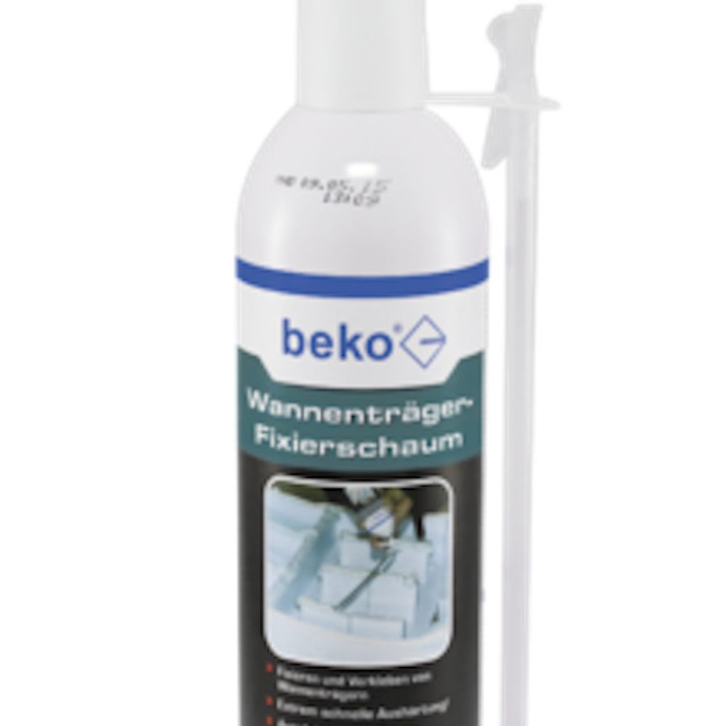 A product shot of a can of beko Wannenträger-Fixierschaum.
