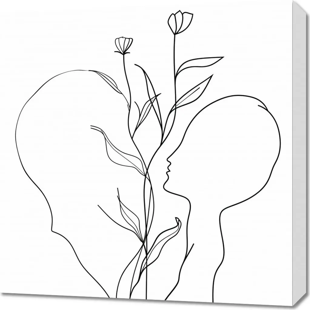Offerta Quadro Cuore e Natura 60x60 - Stampa su Tela Moderna Online