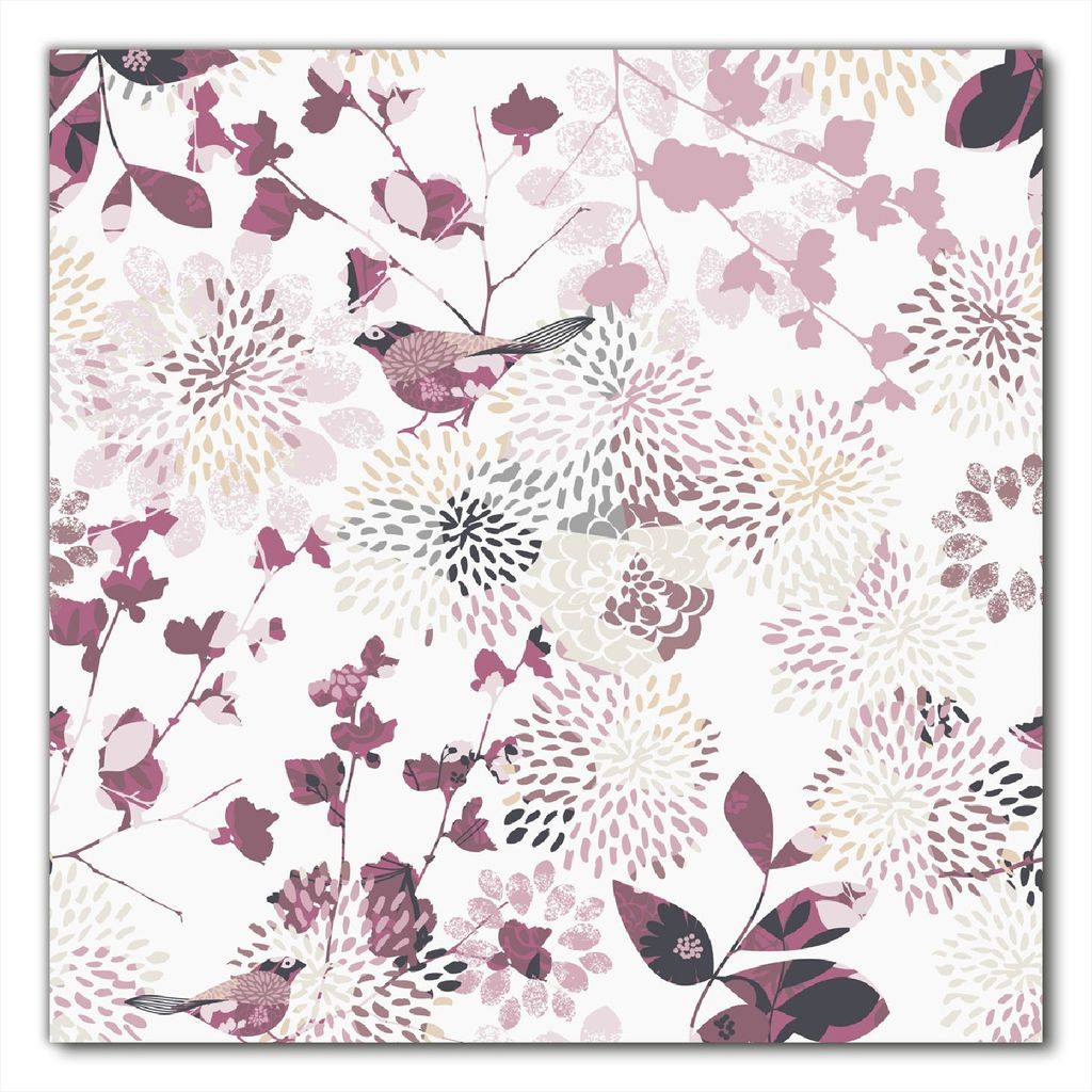 Wallario selbstklebende Möbelfolie/ Tischdecke für Innen und Außen, Größe: 70 x 70 cm - Blühende Vögel