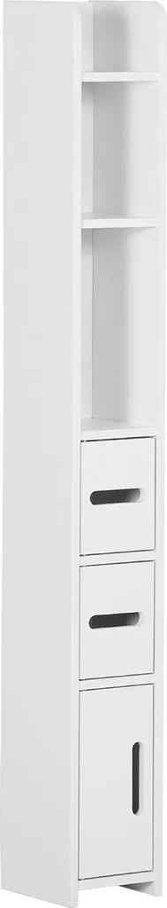 Armoire haute pour petite salle de bains rangement étroit 3 portes
