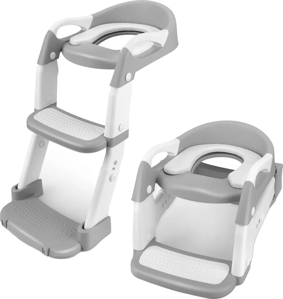 Sedile WC Marrone con Scaletta: Autonomia e Sicurezza per i Piccoli