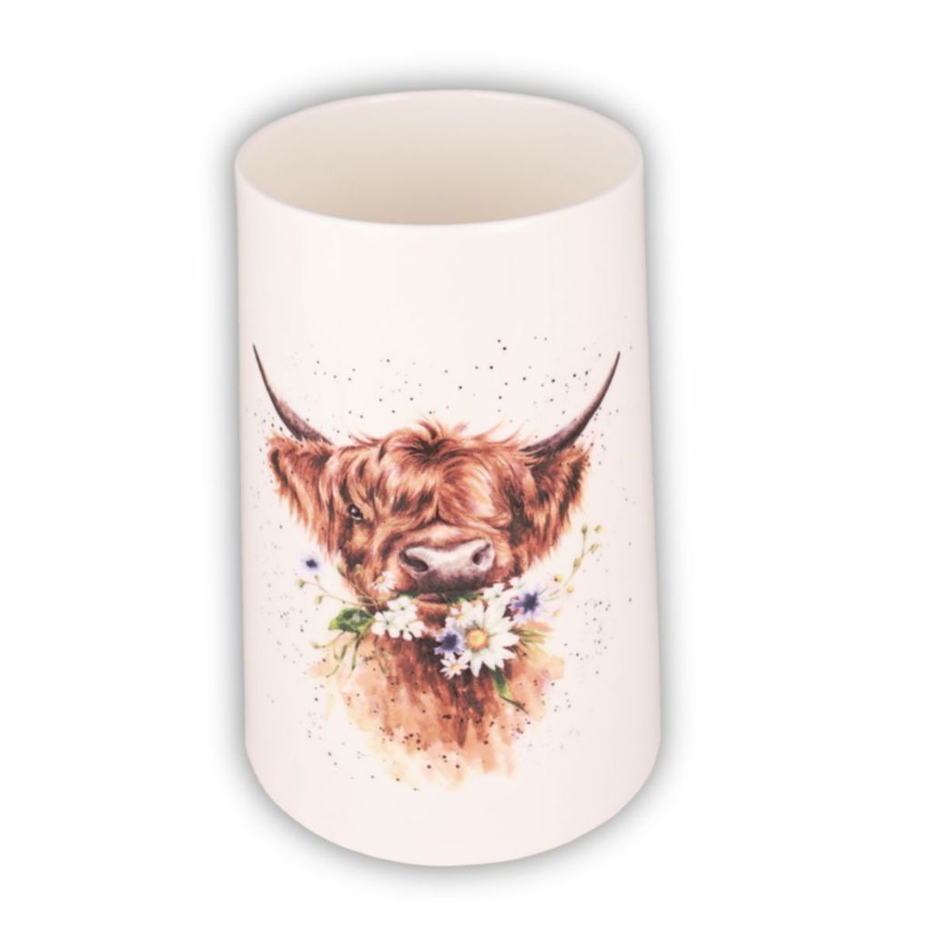 Wrendale Designs Porzellan Vase Highland-Kuh