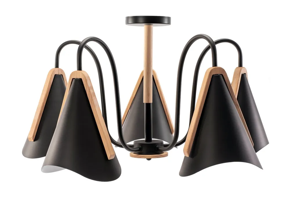 Lustre Suspension Noire Toolight APP607-5C – Éclairage Design Moderne
