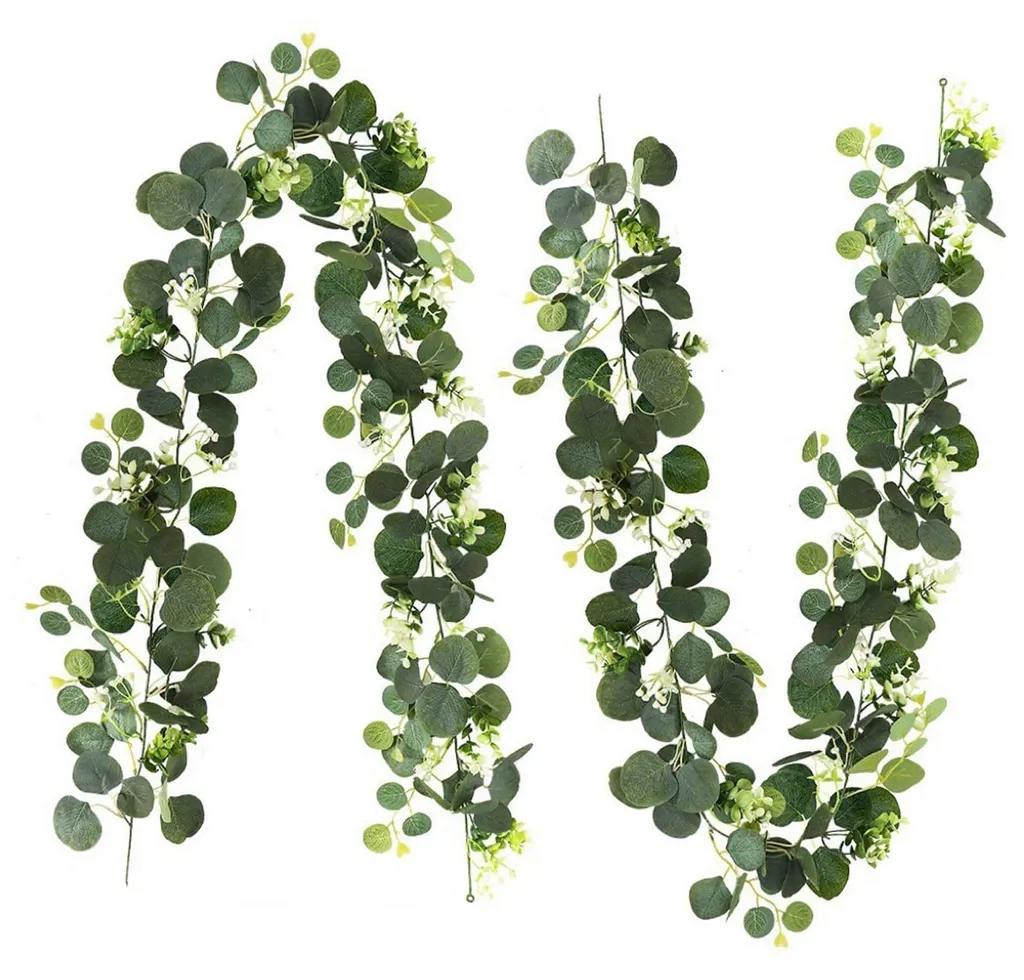 Couronne d'eucalyptus artificielle 1,8m guirlande déco pour mariage