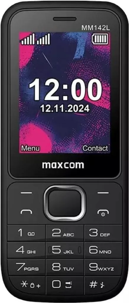 Téléphone portable senior Maxcom MM142L Noir facile à utiliser et léger