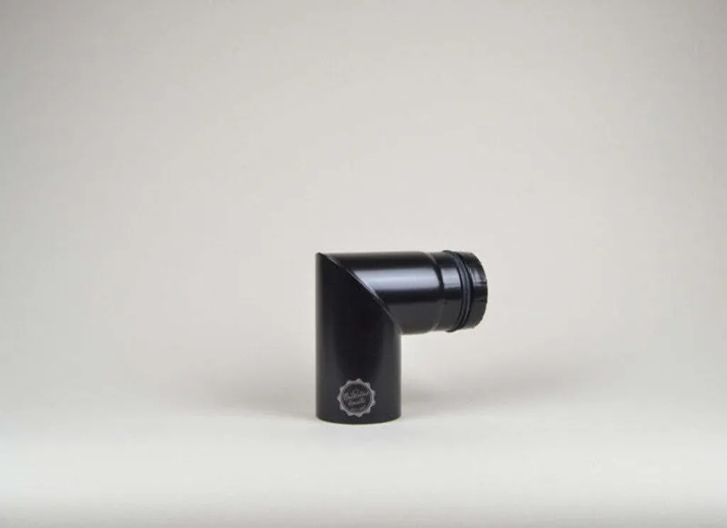 Curva 90° Stufa Pellet DN 80 Grigio Ghisa Smaltata con Guarnizione Viton