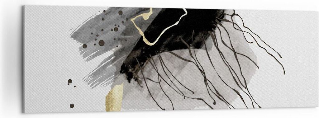 Bild auf Leinwand - Leinwandbild - Einteilig - Abstraktion dunkel Farben - 160x50cm - Wand Bild - Wanddeko - Wandbilder - Leinwanddruck - Bilder - ...