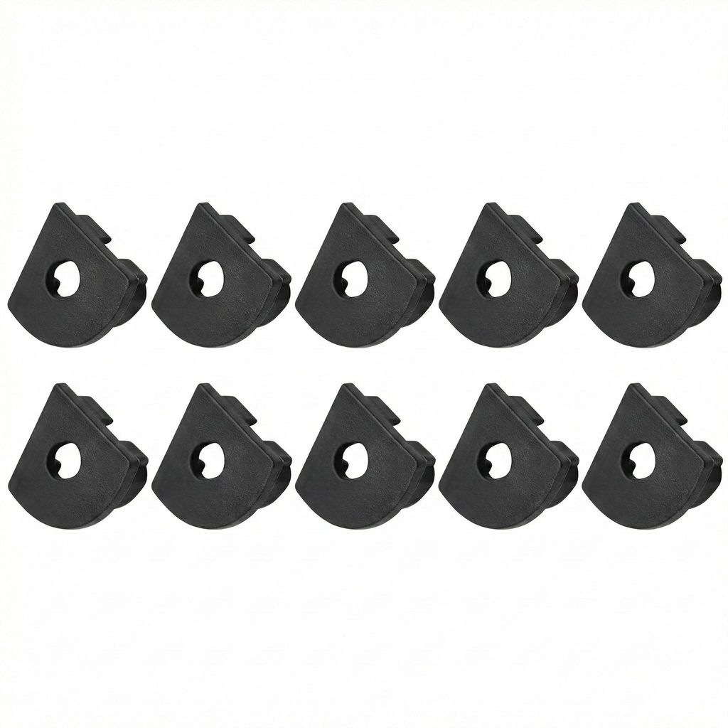 MasterLED 10er Set Endkappen Schwarz für LED Eckprofil Winkel 45° mit Kabeldurchlass