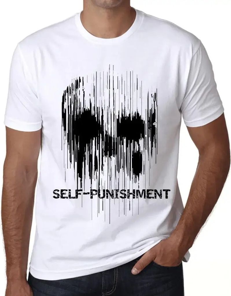 Herren Grafik T-Shirt Schädel Selbstbestrafung – Skull Self-Punishment – Öko-Verantwortlich Vintage Jahrgang Kurzarm Lustige Druck Geburtstag...