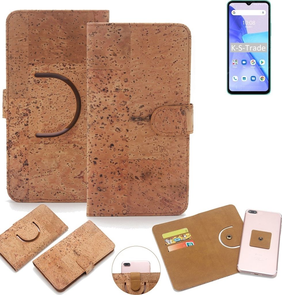 K-S-Trade Handy Hülle Schutz Hülle kompatibel mit UMIDIGI Power 5s Handyhülle Schutzhülle Korkhülle Kork-Hülle 1x
