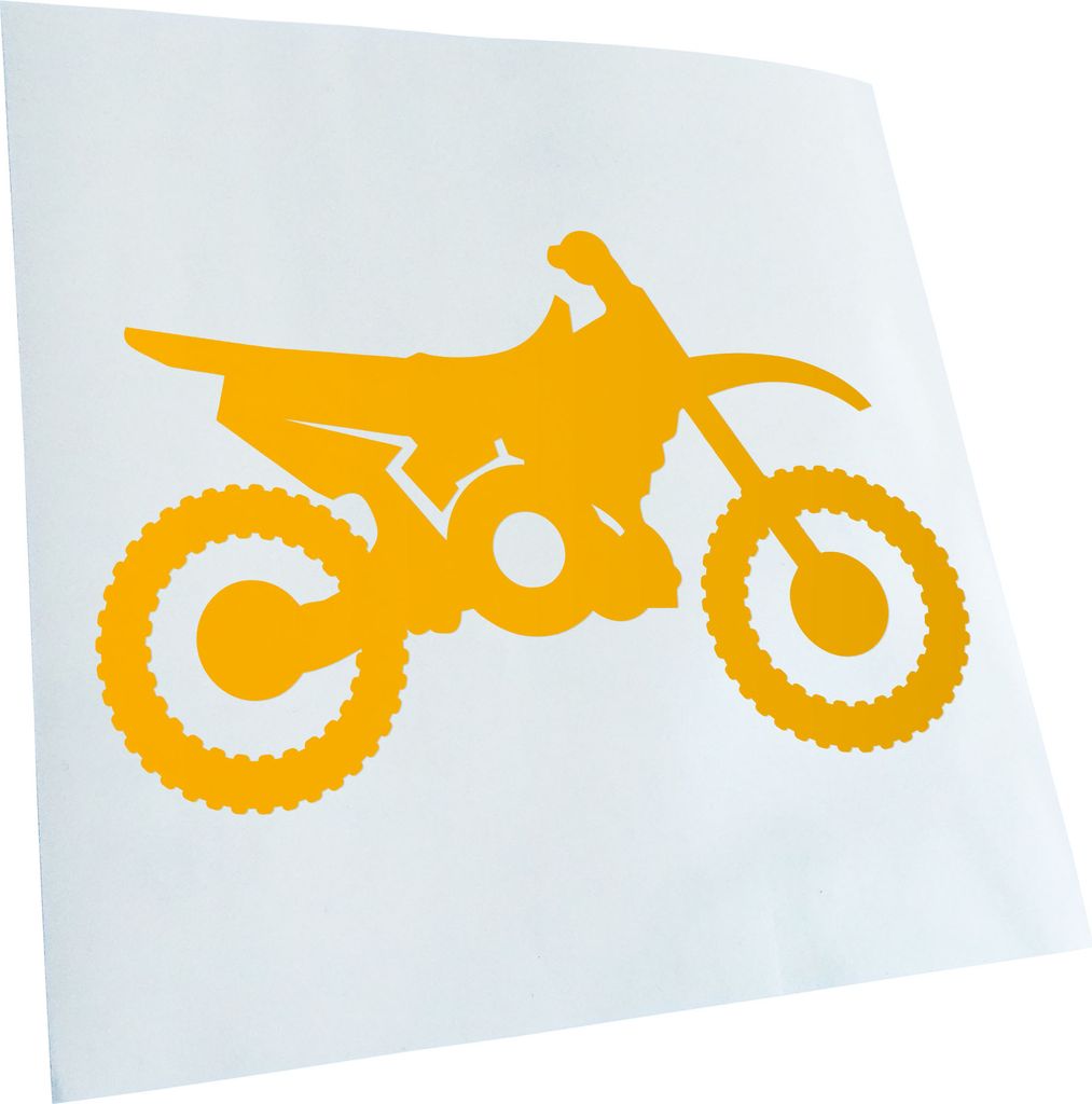 Kiwistar - Autoaufkleber - Motocross Bike - Gelb - 40x25cm - Aufkleber für Auto, Laptop, Fahrrad, LKW, Motorrad mehrfarbig JDM Decal Racing