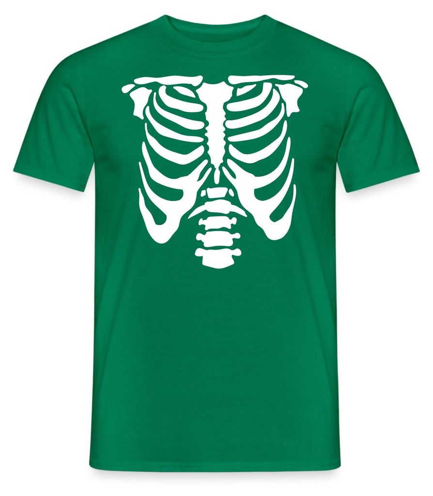 Spreadshirt Halloween Skelett Kostüm Männer T-Shirt, XL, Kelly Green