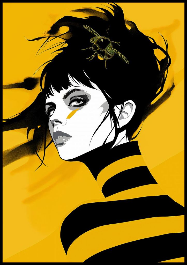 Plakat 70x100cm Gelbe Anmut