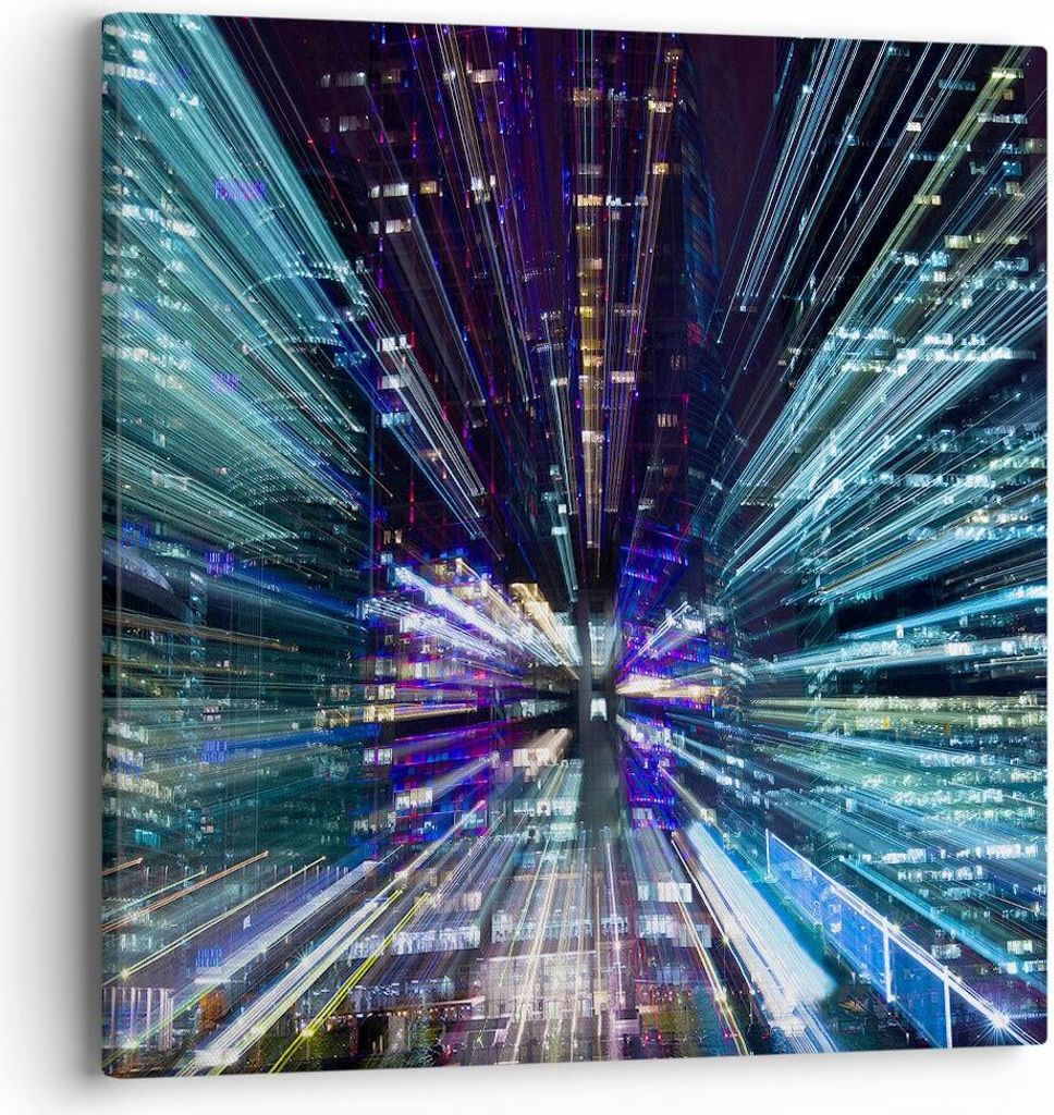 Bild auf Leinwand - Leinwandbild - Abstraktion modern - 40x40cm - Wand Bild - Wanddeko - Wandbilder - Leinwanddruck - Bilder - Kunstdruck - Wanddek...