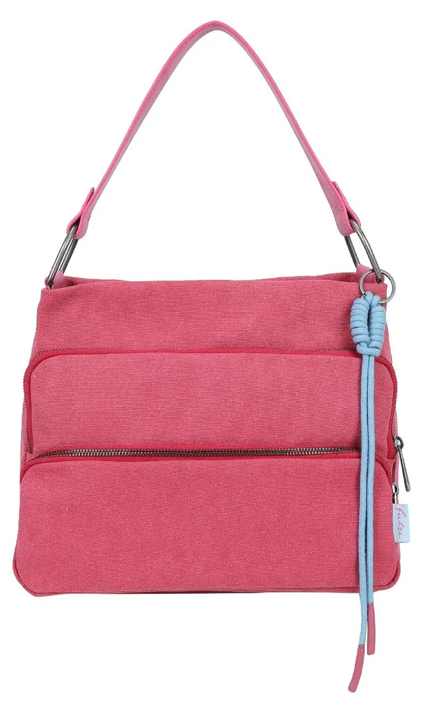 Sac à épaule Vegan Donny Hobo Bag Rose Berry en Toile Canvas Souple
