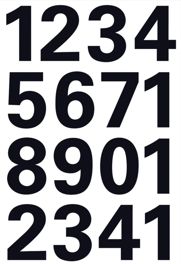 HERMA Zahlen Sticker 0-9 Folie schwarz Höhe: 25 mm 32 Produktbild 