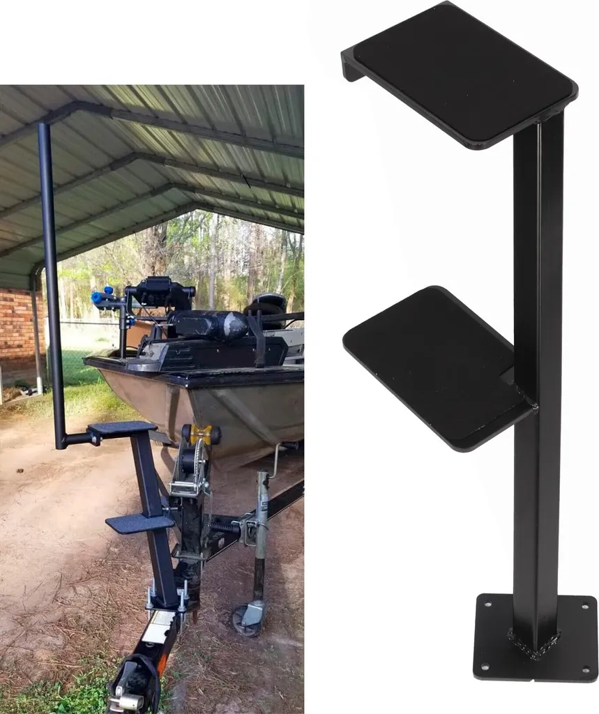 Marchepied de Timon Double Marche en Acier Inoxydable Finition Peinte