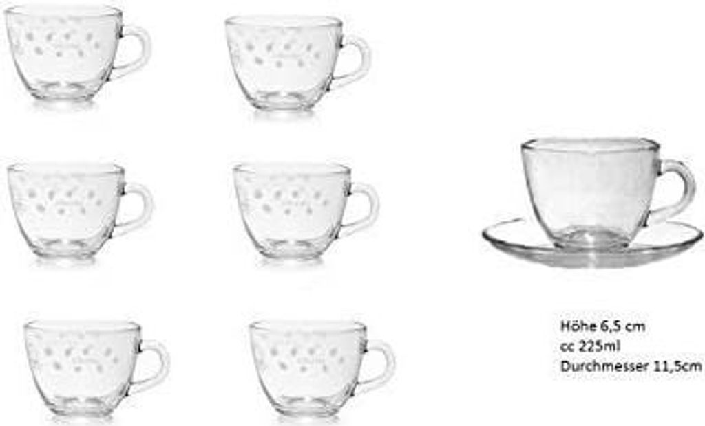 Kaffee Tassen mit Untertassen Set Tee Gläser