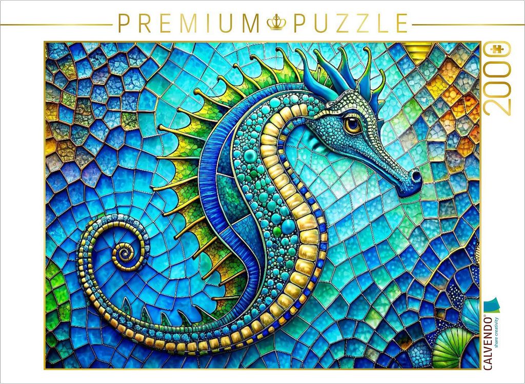 CALVENDO Puzzle Seepferdchen | 2000 Teile Lege-Größe 90x67cm Foto-Puzzle für glückliche Stunden