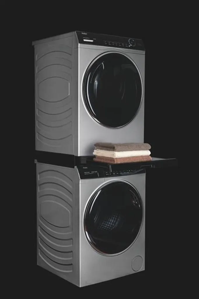 Haier HASTKU10FB Kit d'Empilage Universel Lave-Linge et Sèche-Linge 105mm