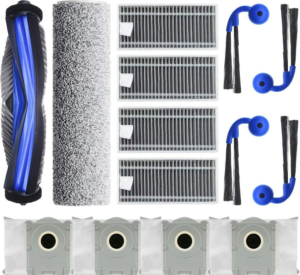 VERCO Ersatzteile für Ecovacs Deebot X9 Pro Omni 14tlg Zubehör Bürsten Filter Beutel