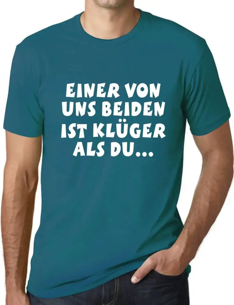 Herren Grafik T-Shirt Einer Von Uns Beiden Ist Klüger Als Du Öko-Verantwortlich Vintage Jahrgang Kurzarm Lustige Druck Geburtstag Geschenk Mann