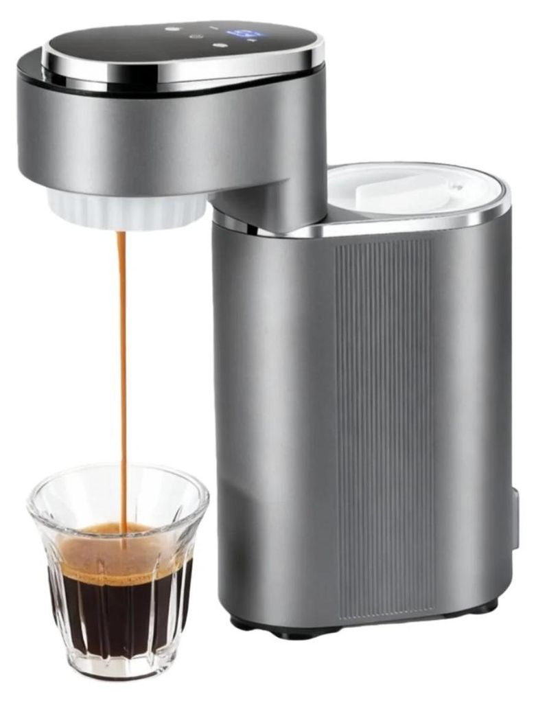 Tragbare Kaffeemaschine - Mini Espressomaschine - 15 Bar Druck - 600 W - 150 ml Wassertank - 11-stufige Einstellung - Reisegeeignet - Dunkelgrau