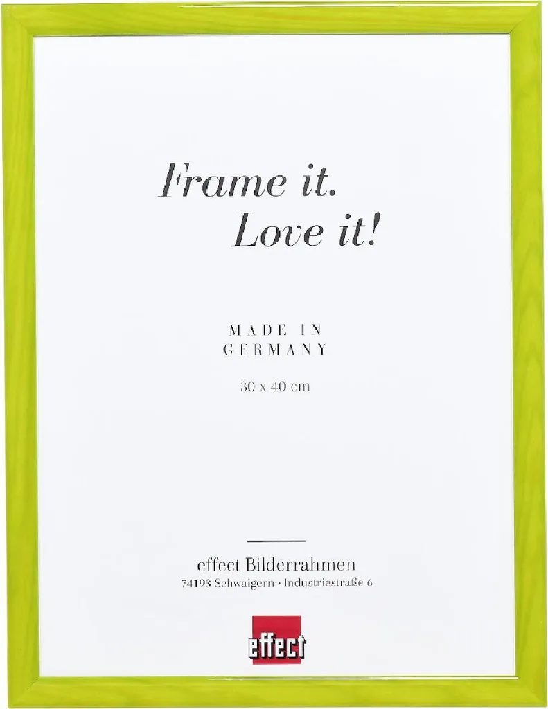 Cadre photo en bois vert 14,8x21 cm Profil 89 avec verre antireflet