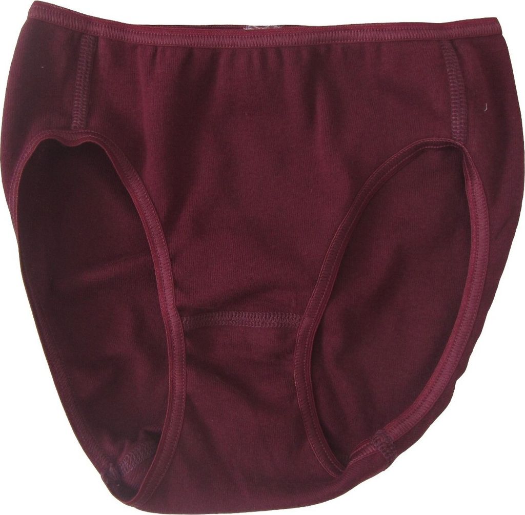 HERMKO 2130 Mädchen Slip aus 100% Baumwolle, Unterhose in Feinripp-Qualität, Farbe:bordeaux, Größe:140