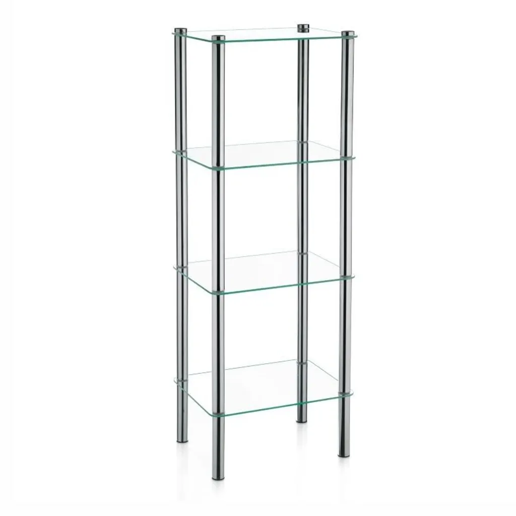 Étagère d'angle design 4 niveaux KELA LARS chrome brillant KL-18051