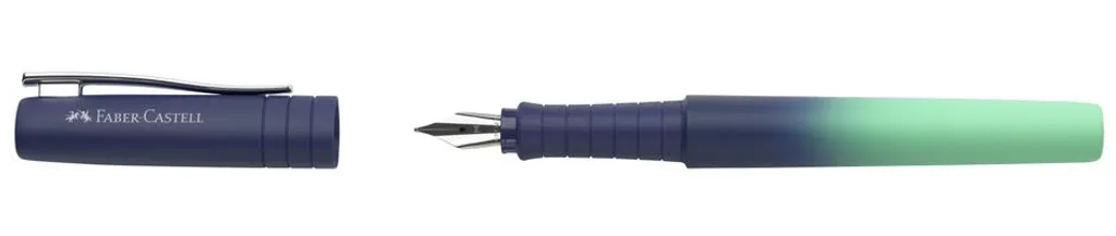 Stylo plume bleu vif POLY PEN Faber-Castell avec plume taille moyenne