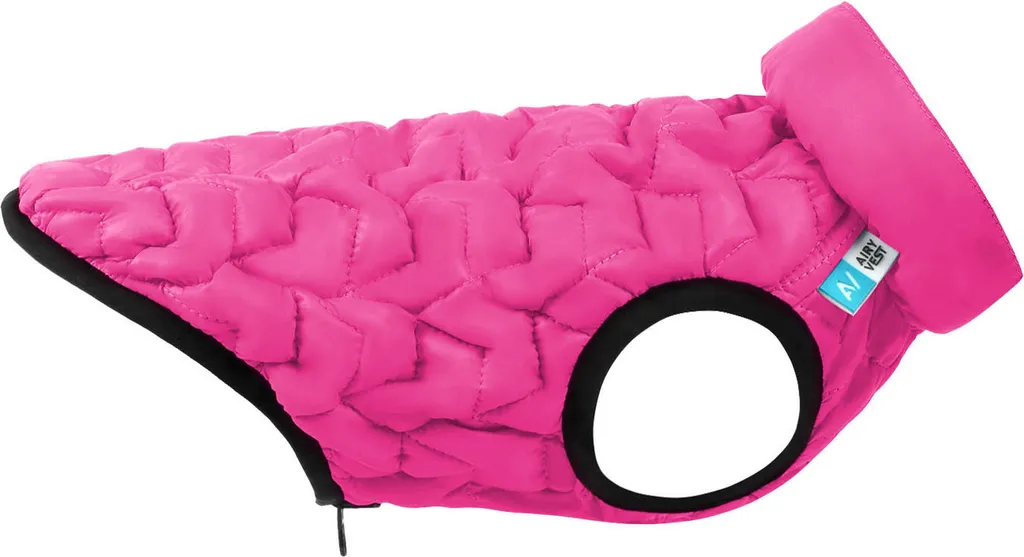 AirVest Abbigliamento reversibile per cani, Giacca per cani, elasticizzata, impermeabile, antivento, +Borsa pratica, rosa, taglia M - 43x60x42 cm