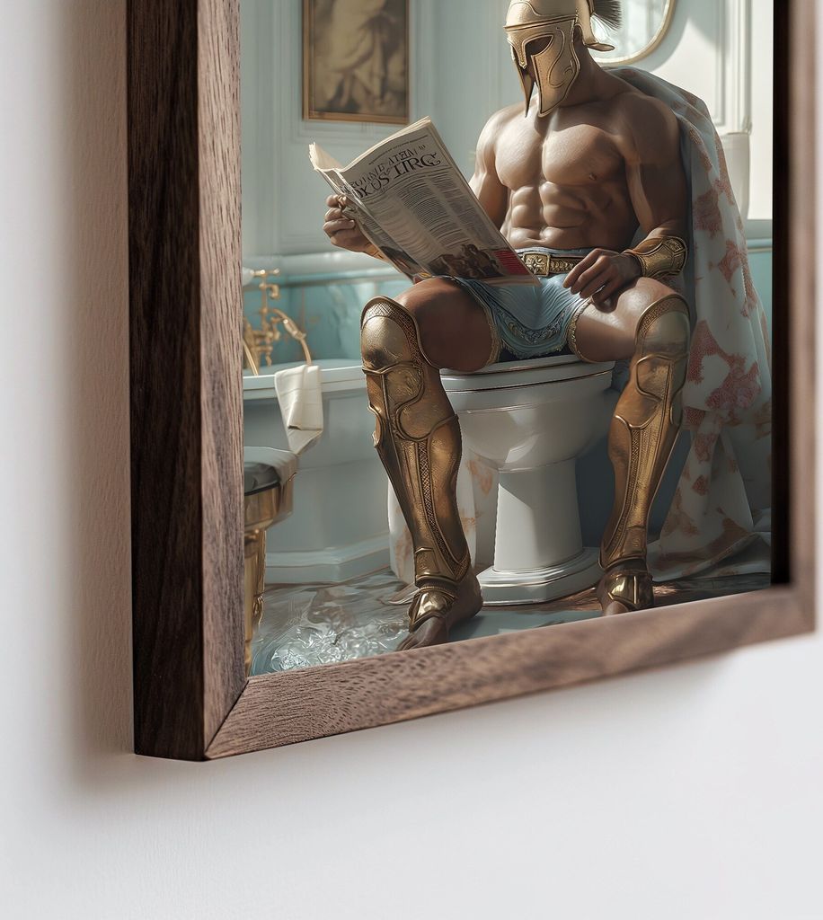 Wallity, HUM068, Dekoratives gerahmtes MDF-Gemälde, Mehrfarbig, 100 % MDF, 50 x 70 x 3,5 cm