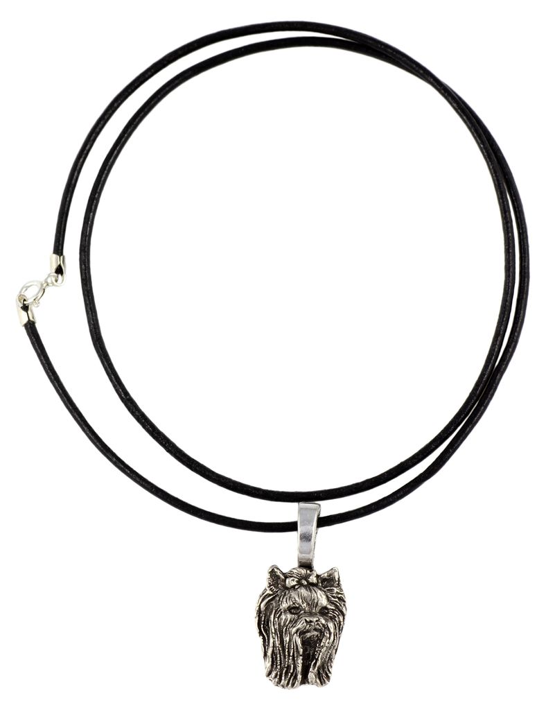 Yorkshire Terrier I - Hundehalsband, versilberter Anhänger für den Hundeliebhaber, dezenter Schmuck von Art-Dog