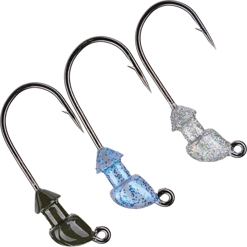 Strike King Baby Squadron Swimbait Jig Head - 3 Jigköpfe, Gewicht / Farbe:3.5g / Silver Bling