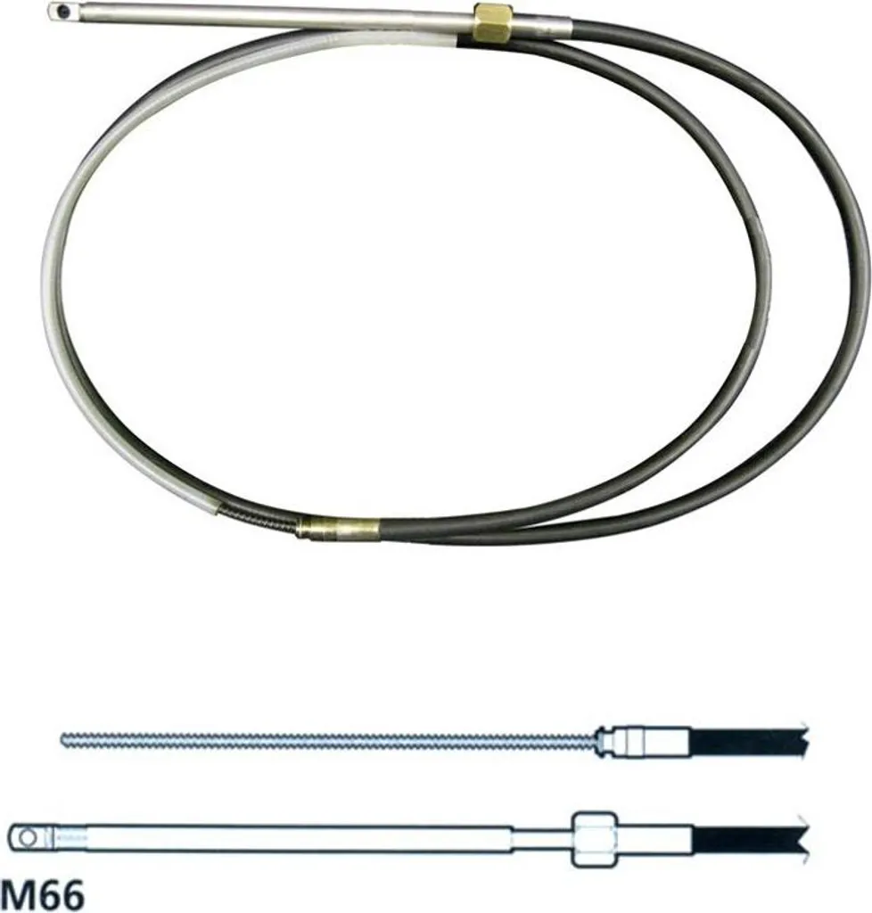 Câble de direction mécanique Ultraflex M66 de 6.4m pour bateaux à moteur