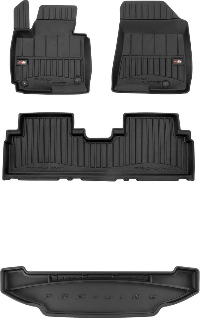 FROGUM Gummimatten Auto Fußmatten + Kofferraummatte für Kia Carens IV 2013-2019