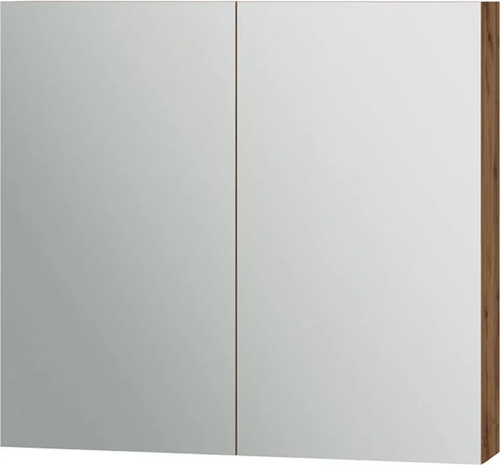 Vicco Specchio contenitore bagno Lotta, 79.7 x 73.2 cm con 2 porte, Rovere