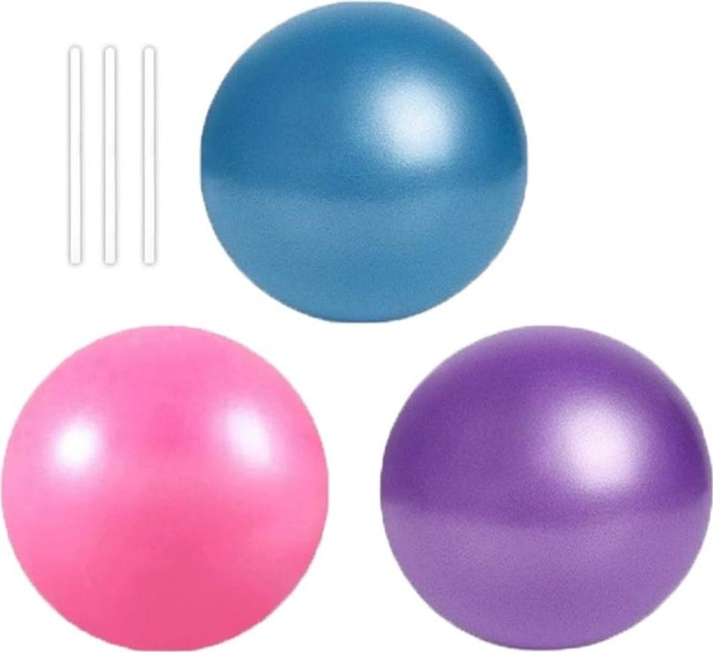 3 Stück kleine Gymnastikball 25 cm Pilatesball Yogaball Mini-Fitnessball für Bauchübungen Schulterrehabilitationsübungen pädagogisches Kerntra...