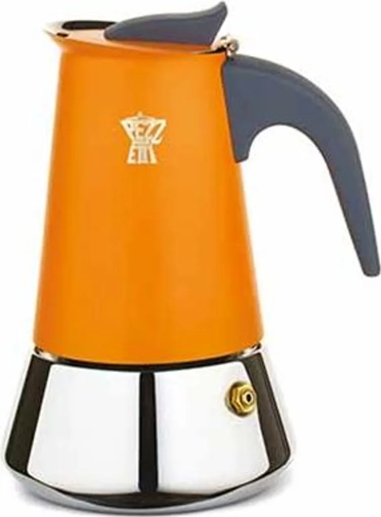Kaffeemaschine für 4 Tassen 13 x 10 x H 16,4 cm – orange – Steelexpress – Pezzetti