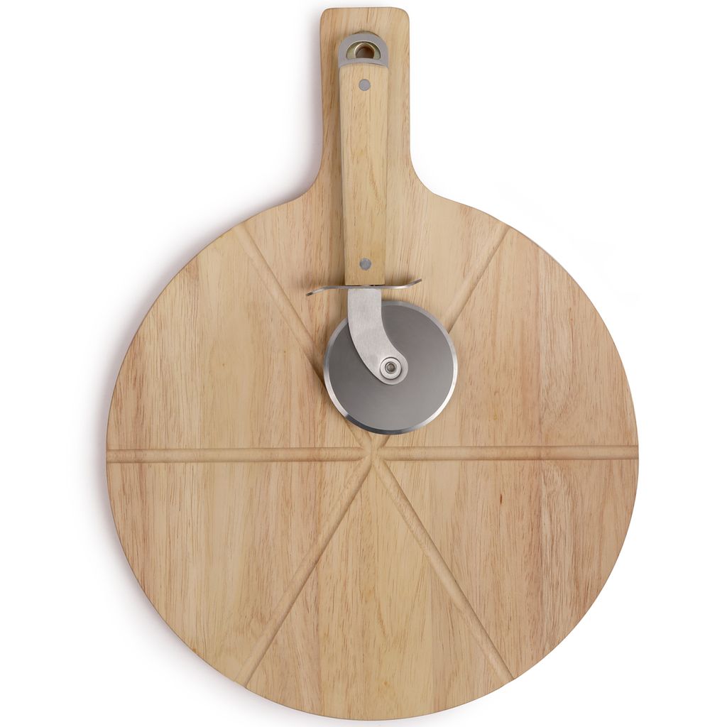Livoo Pizza-Schneidebrett Set 30 cm Holz