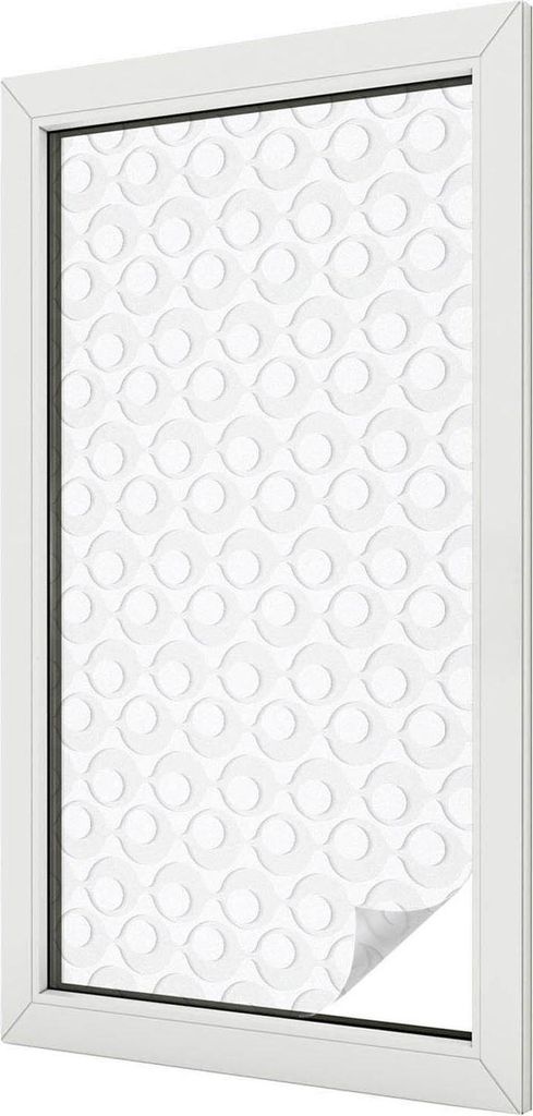Buntglas Fensterfolie – 100x50 cm – Stained-Glass Design – blickdichte dekorative Sichtschutzfolie – selbstklebend, UV-Schutz – Geometris...