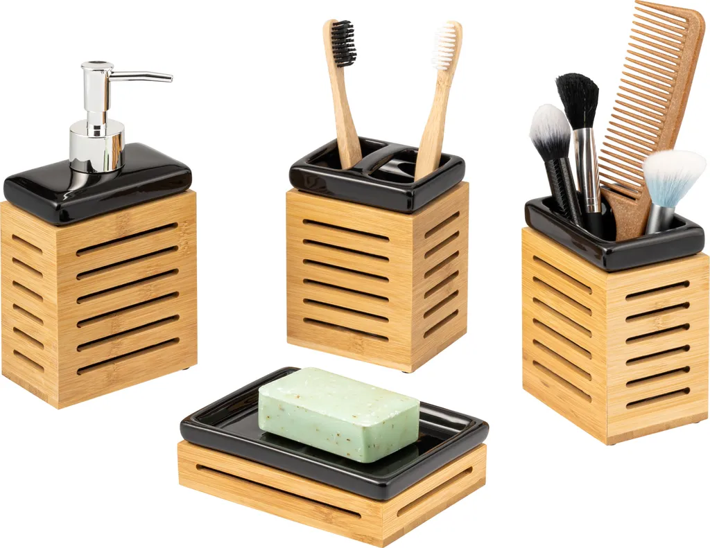 Bremermann Set Accessori Bagno Completo 4 Pezzi | Robusto e Chic - 1