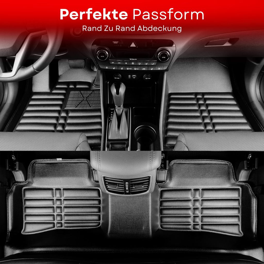 5D Premium Auto Fussmatten TPE Set passend für BMW 5 (F10/F11) Baujahr 2010-2013