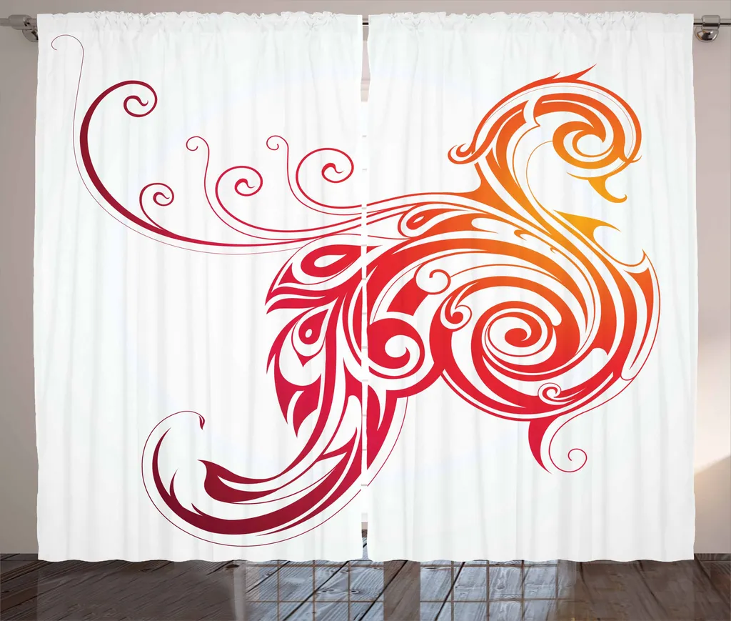 Tenda Phoenix Ali e Uccellini ABAKUHAUS | Arancio 280x175 cm