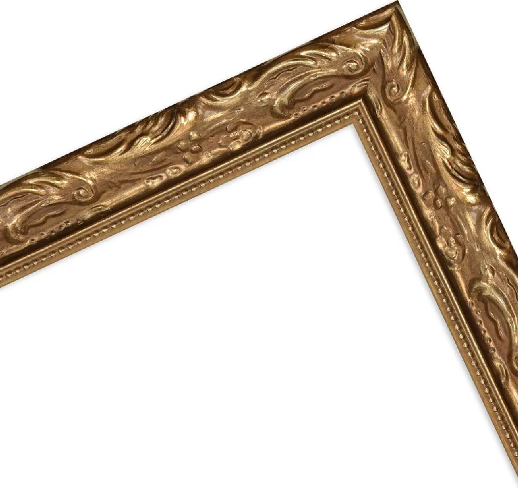 Cornice Barocca Oro 40x40 MendeFrames H530 Legno con Vetro Museo - 2