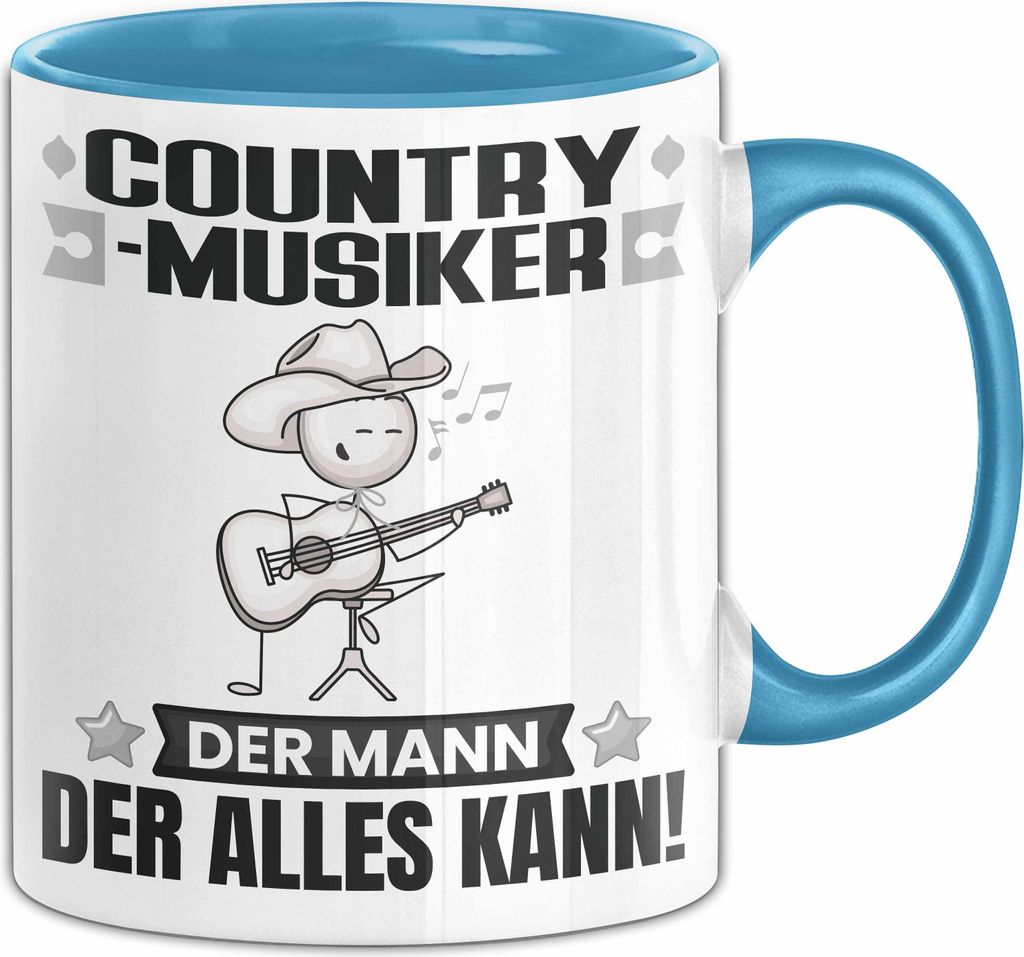 Country-Musiker Tasse Geschenk für Country-Musiker Der Mann Der Alles Kann Geschenkidee zum Geburtstag (Blau)