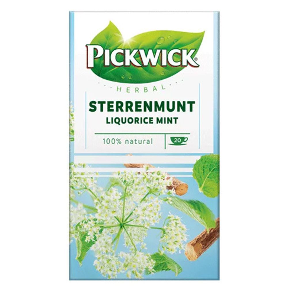Pickwick Tee, Sterrenmunt, teeinfreie Kräuter Teemischung (20 Teebeutel)